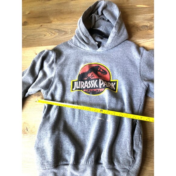 Jurassic Park Logo Hoodie X-Large Universal Studios Cotton/Polyester Blend Gray - Picture 6 of 7